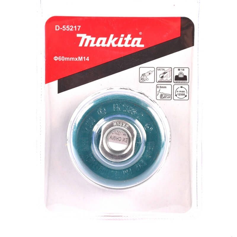 MAKITA - Cepillo Copa de Alambre Rizado M14 60 x 05mm Makita D-55217