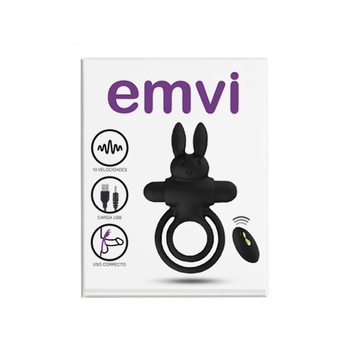 PRETTY LOVE - Anillo Vibrador Silicona 10 Velocidades Control Pretty Love