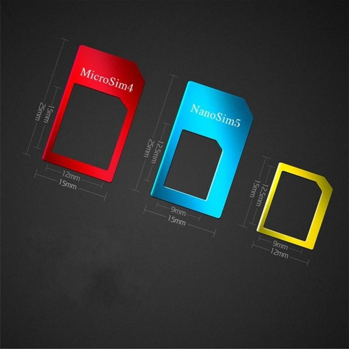 GENERICO - Set 5 piezas Adaptador Micro Nano SIM Estandar Aguja.