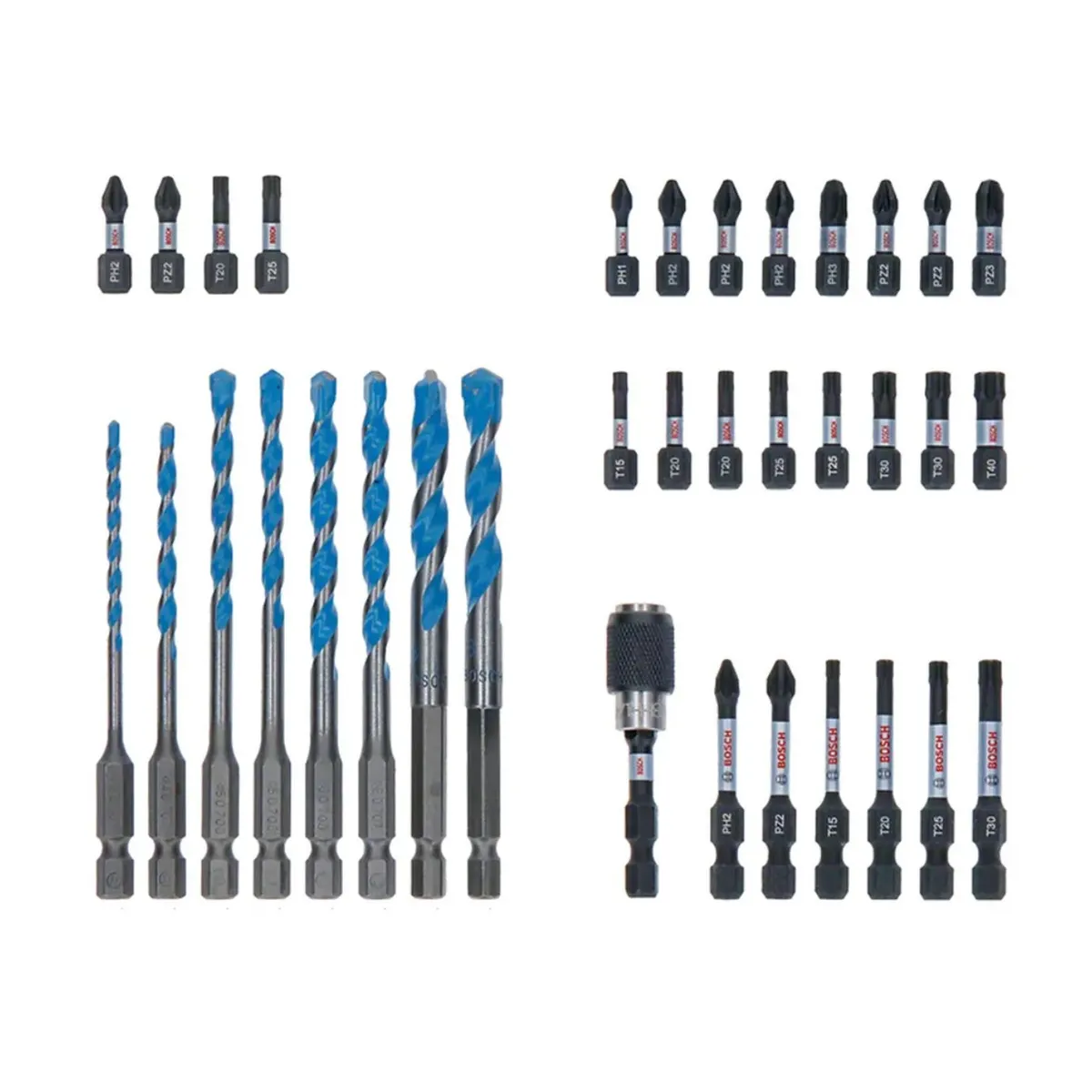 BOSCH - SET 35 piezas Impact Control Brocas CYL-9 HEX + Puntas