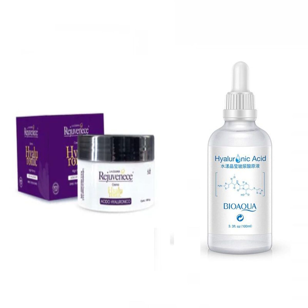 BIOAQUA - Rejuvenece Plus Crema Hyalurónic Y SERUM DE ACIDO HIALURONICO