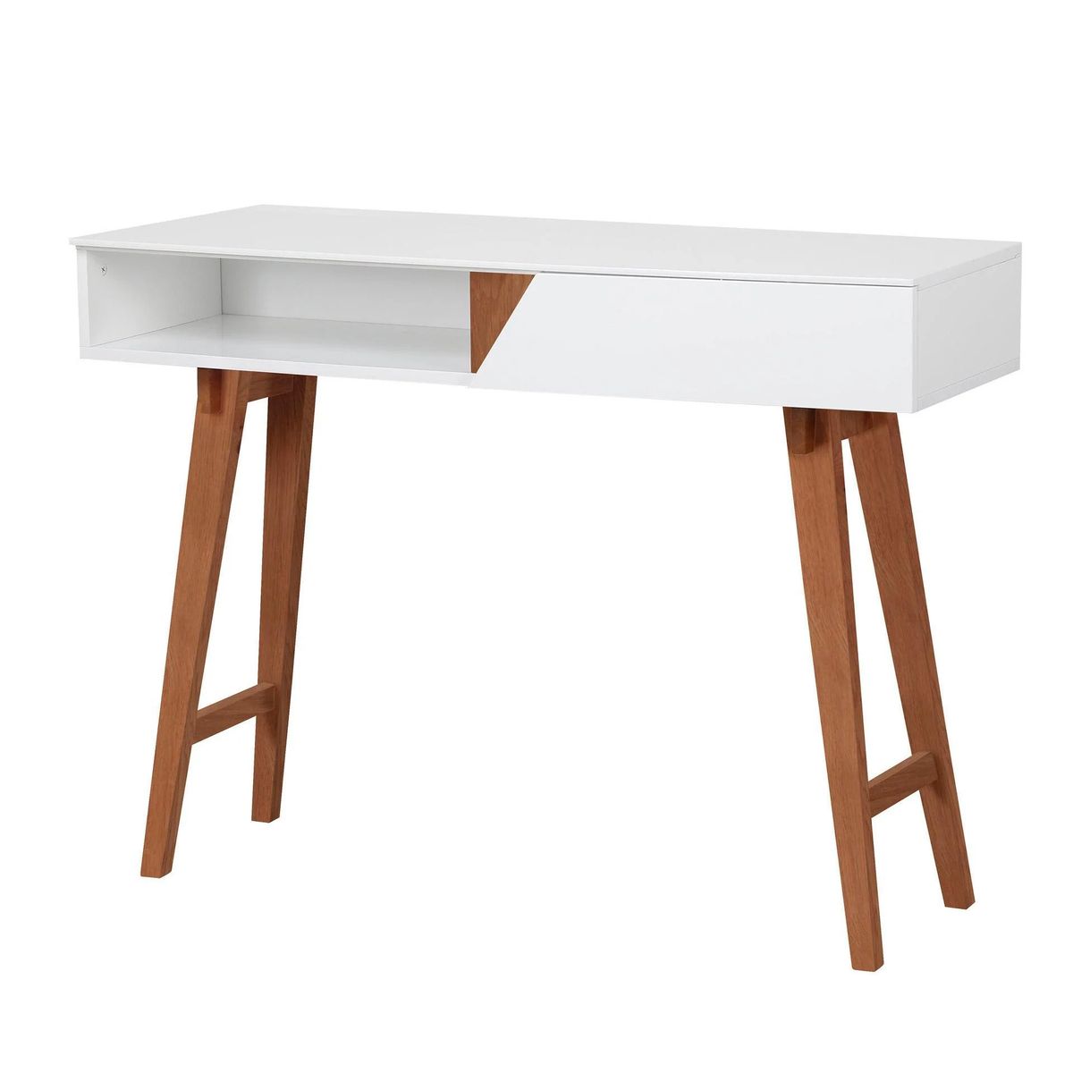 TU MESITA - Consola de Entrada Atlantis 1 cajón color BlancoMarrón TU MESITA