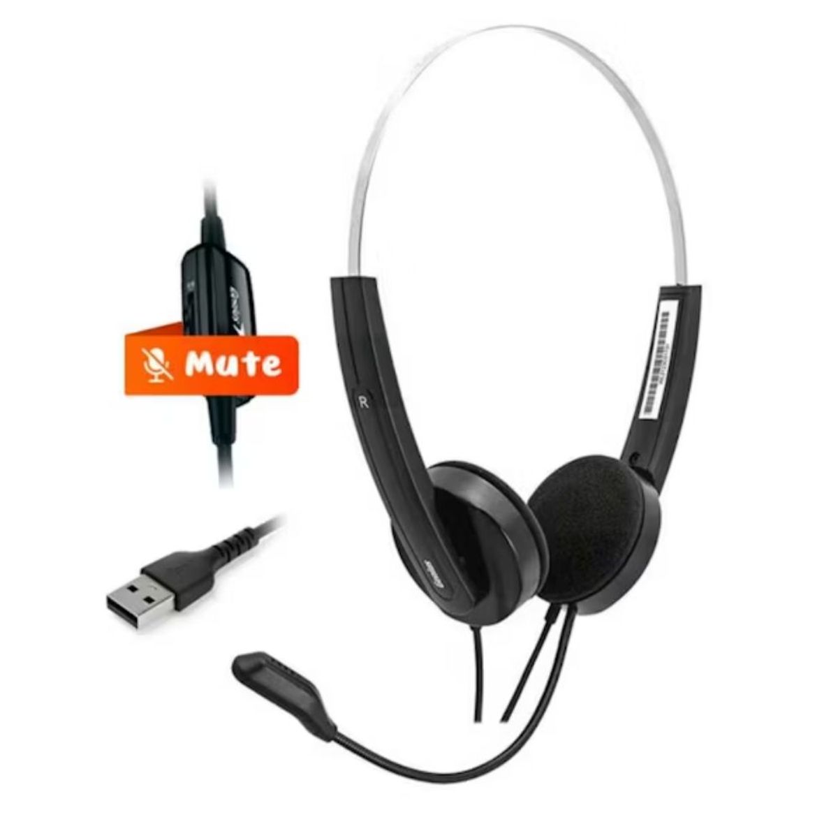 GENIUS - AUDIFONO CON MICROFONO GENIUS HS-220U SALIDA USB NEGRO