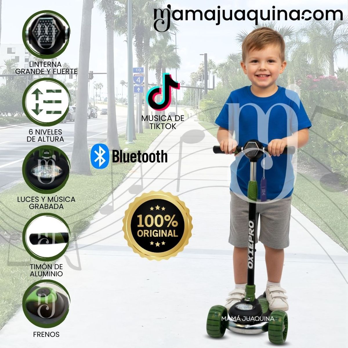 GENERICO - Scooter con Luces «SQUID PLUS» Edición Limitada Green