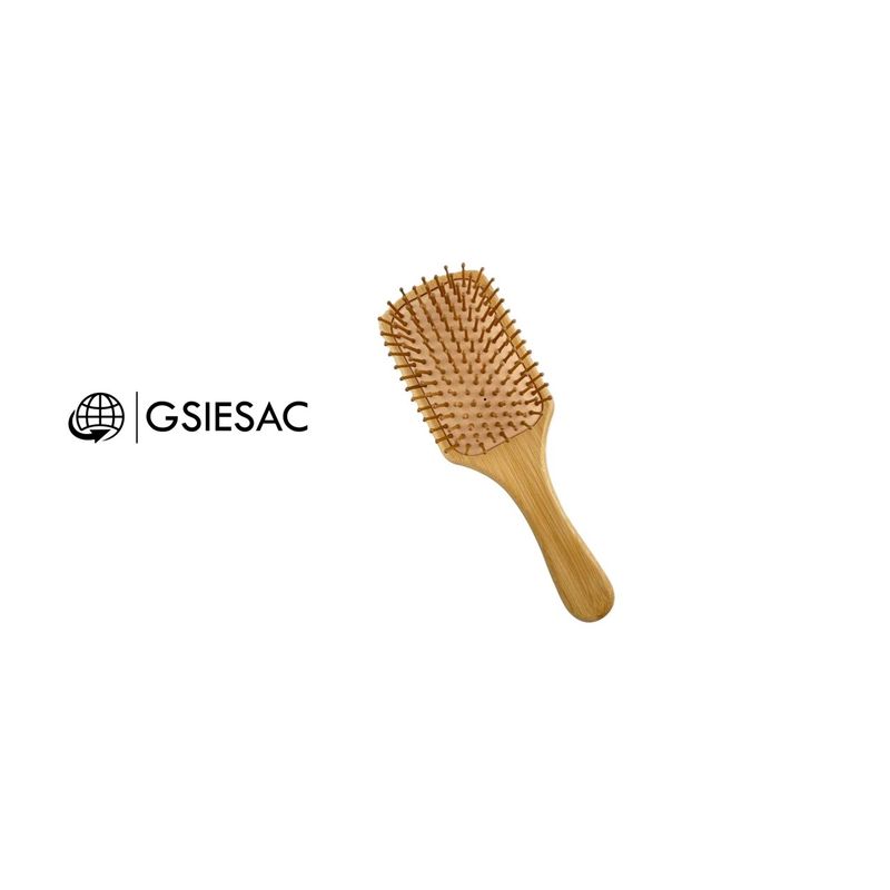 GENERICO - CEPILLO DE BAMBU DESENREDANTE MODELO RAQUETA