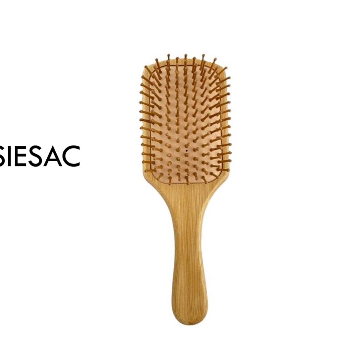 GENERICO - CEPILLO DE BAMBU DESENREDANTE MODELO RAQUETA