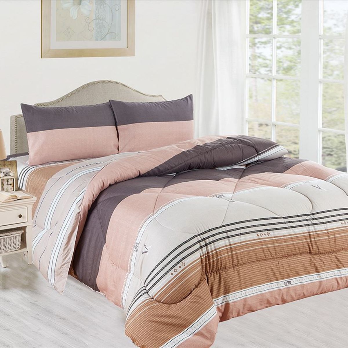 CASATEX - EDREDÓN CASATEX CON DISEÑO 100% ALGODÓN DE 1.5 PLZ