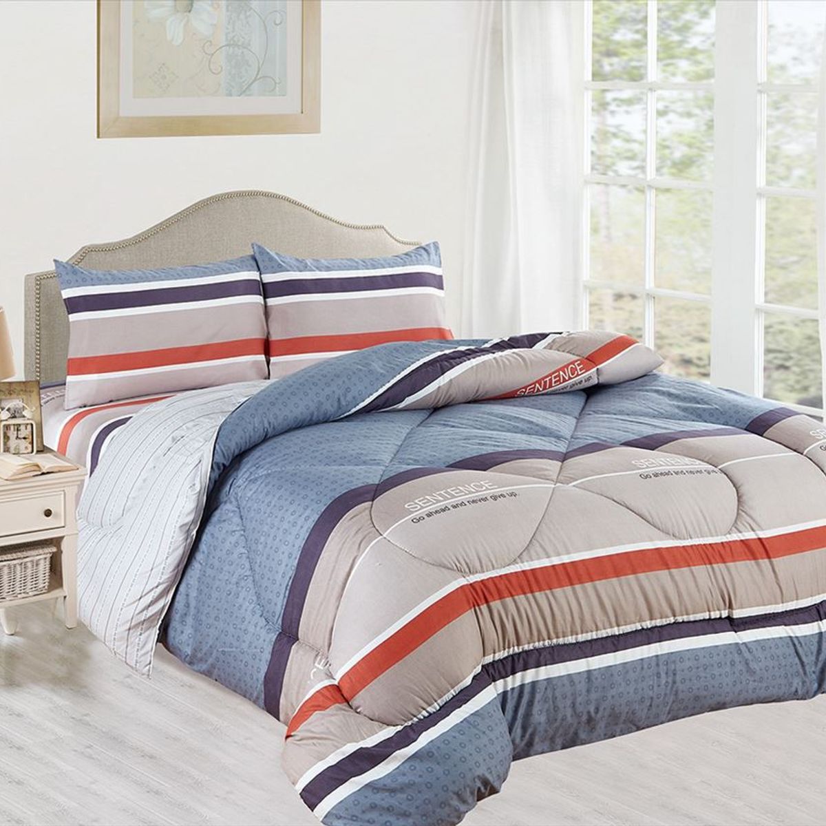 CASATEX - EDREDÓN CASATEX CON DISEÑO 100% ALGODÓN DE 1.5 PLZ