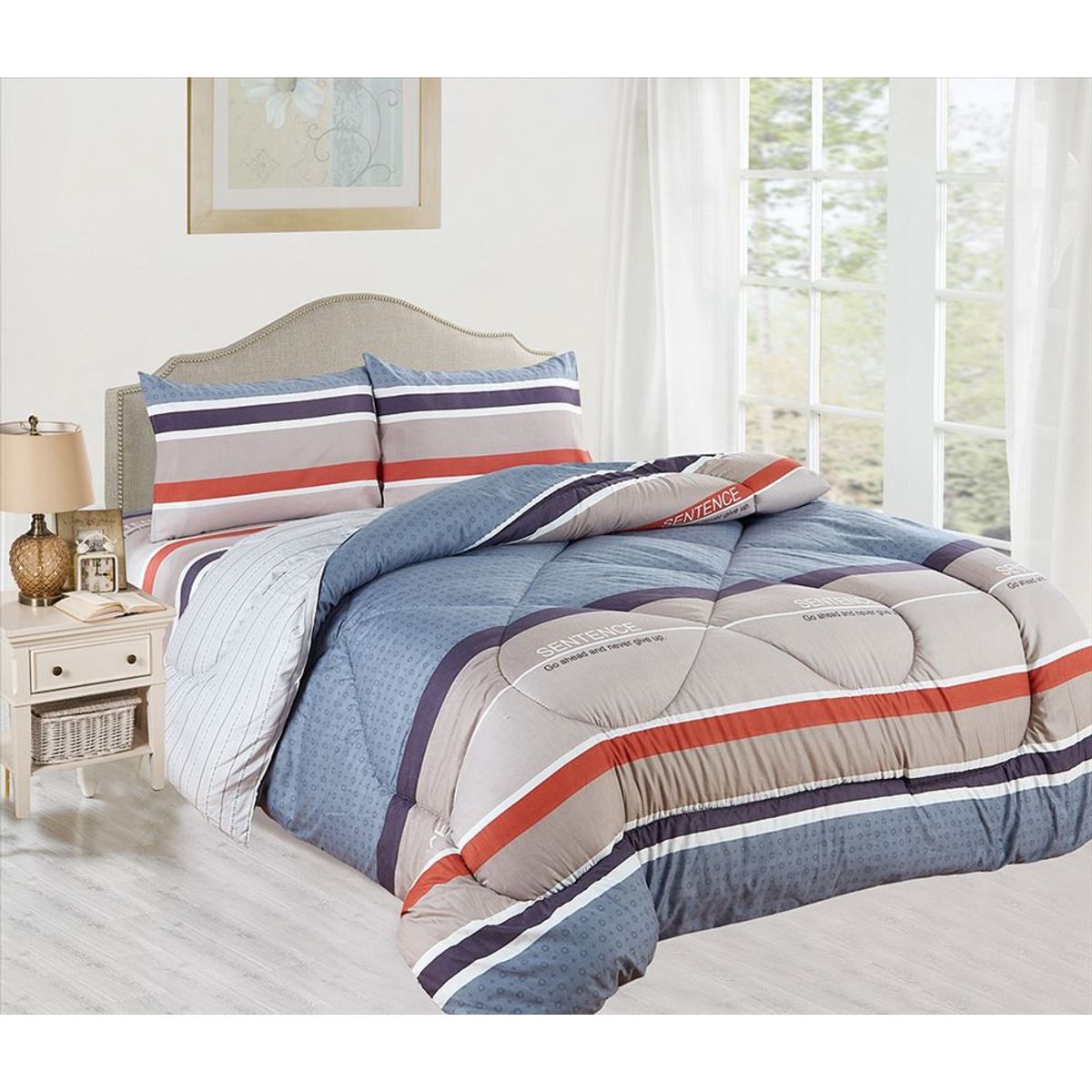 CASATEX - EDREDÓN CASATEX CON DISEÑO 100% ALGODÓN DE 1.5 PLZ