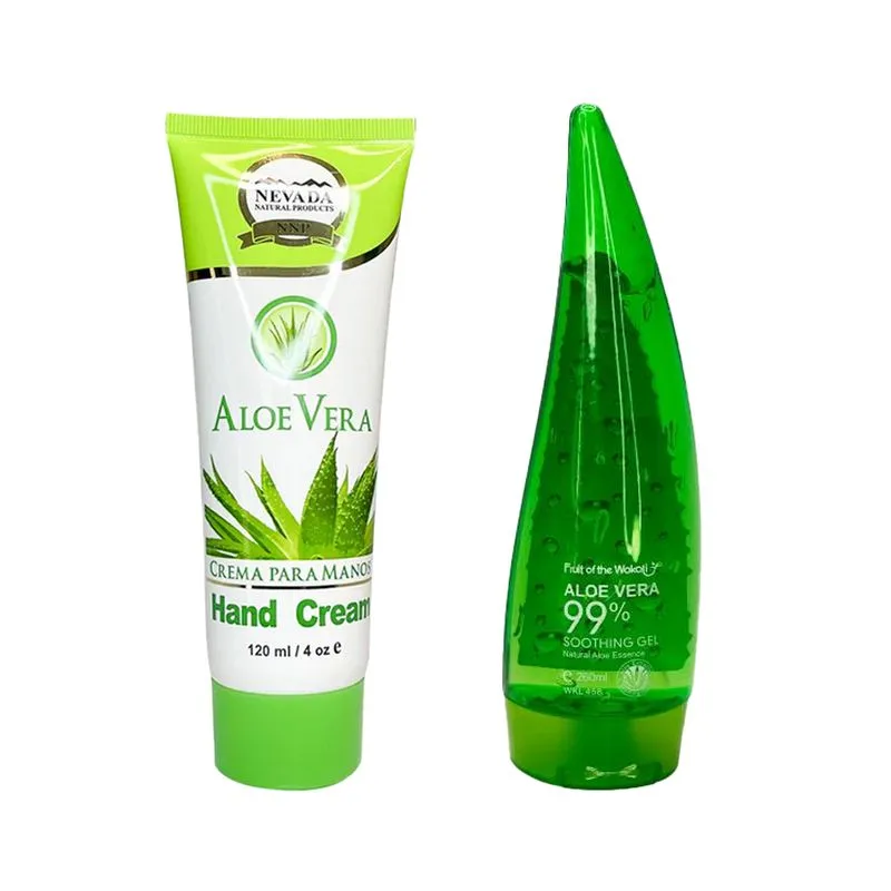 NEVADA NATURAL PRODUCTS - Gel corporal Aloe Vera Wokali + Crema para Manos Aloe Vera