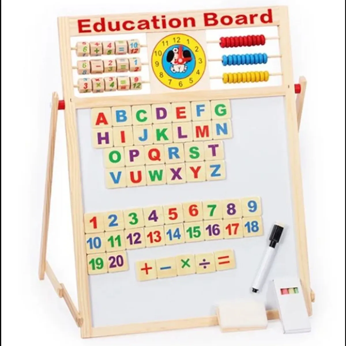 GENERICO - Pizarra multifuncion doble cara magnetica didactico