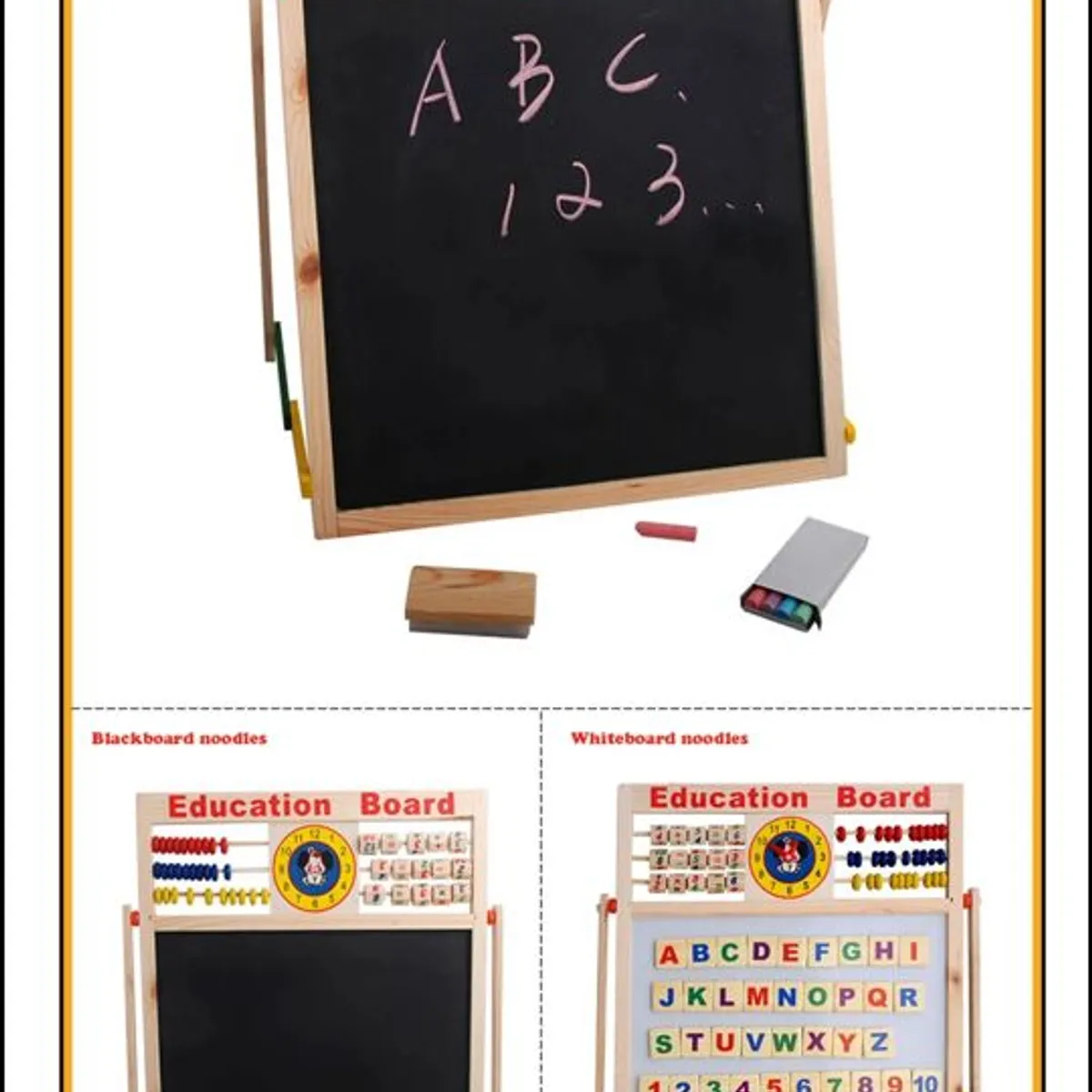 GENERICO - Pizarra multifuncion doble cara magnetica didactico