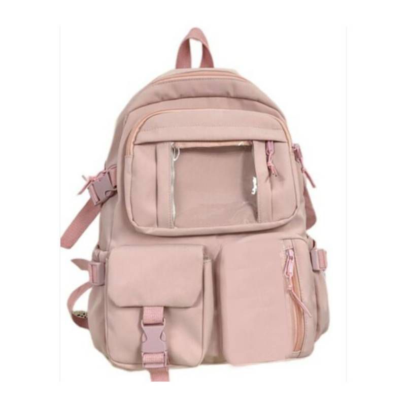 GENERICO - Mochila Multiusos Bolsillo Transparente Kawai