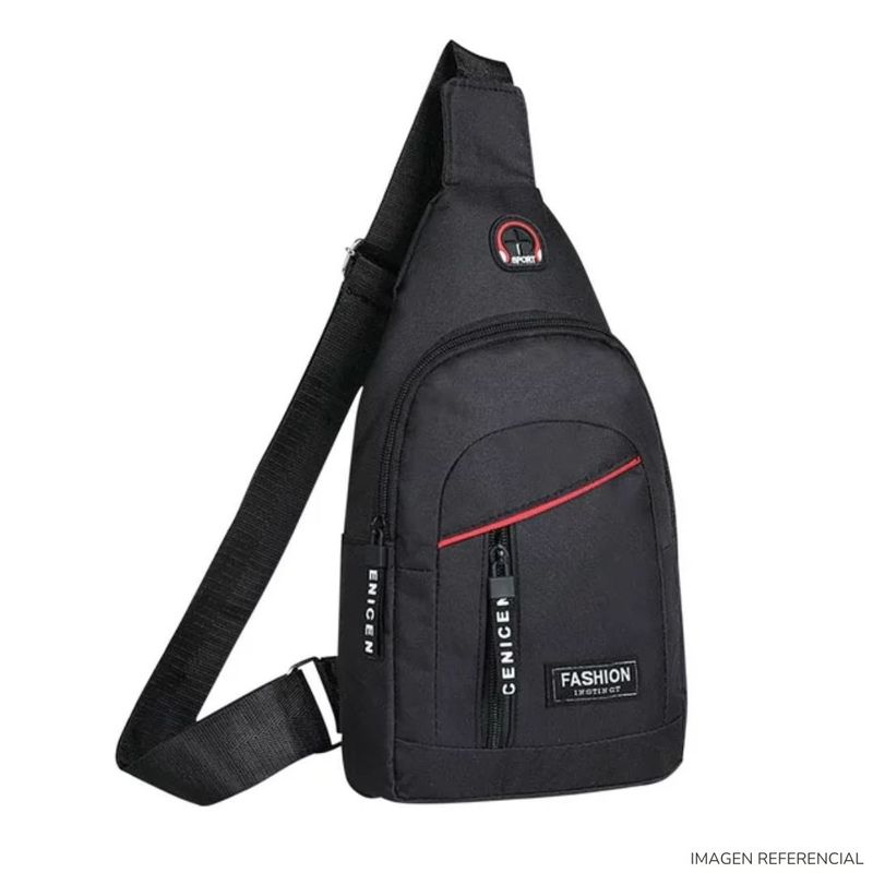 GENERICO - Mochila Morral Bandolera Riñonera Cruzado Juvenil Antirrobo Con USB