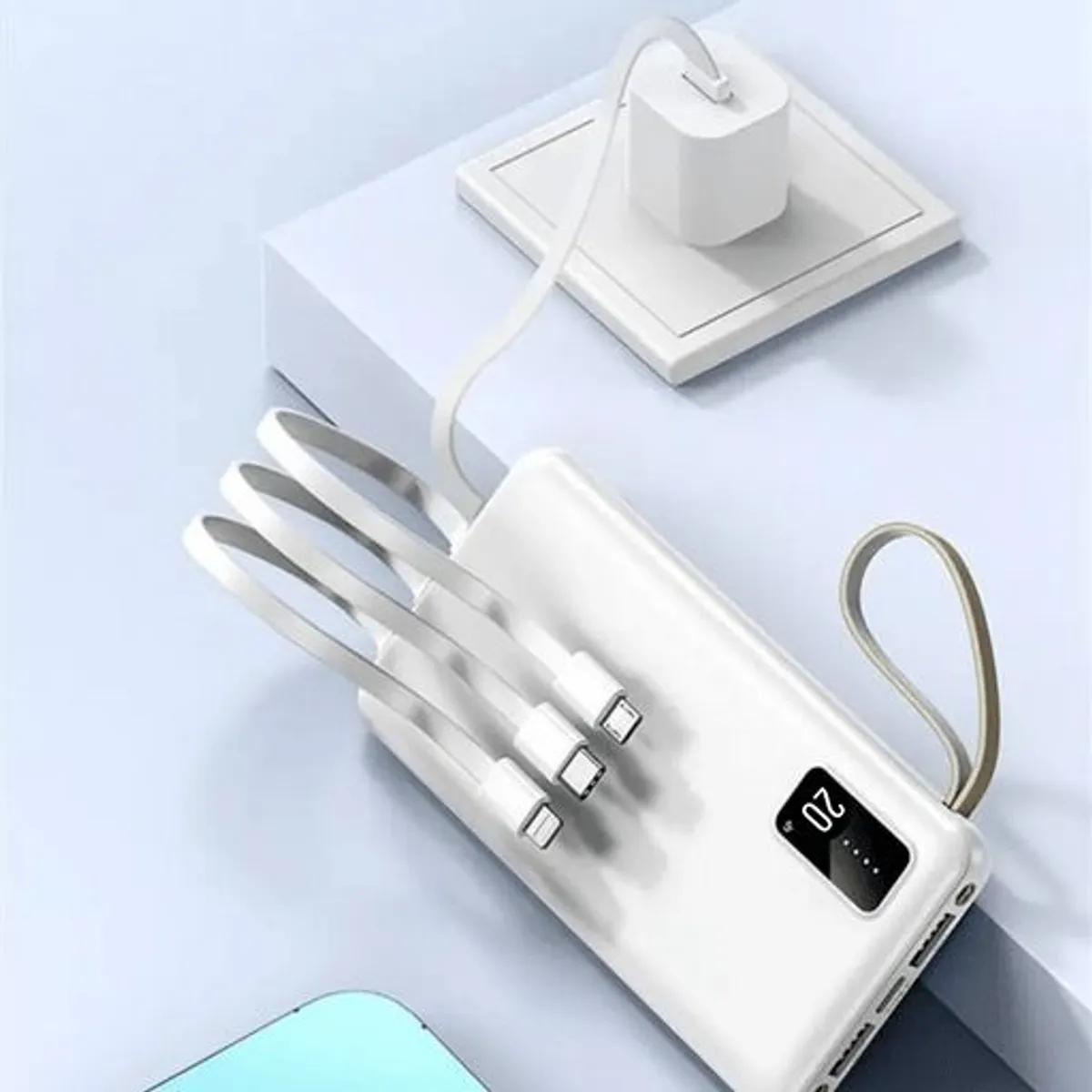 GENERICO - Batería Externa 10000mAh Power Bank 3 v8,tipo c, iPhone