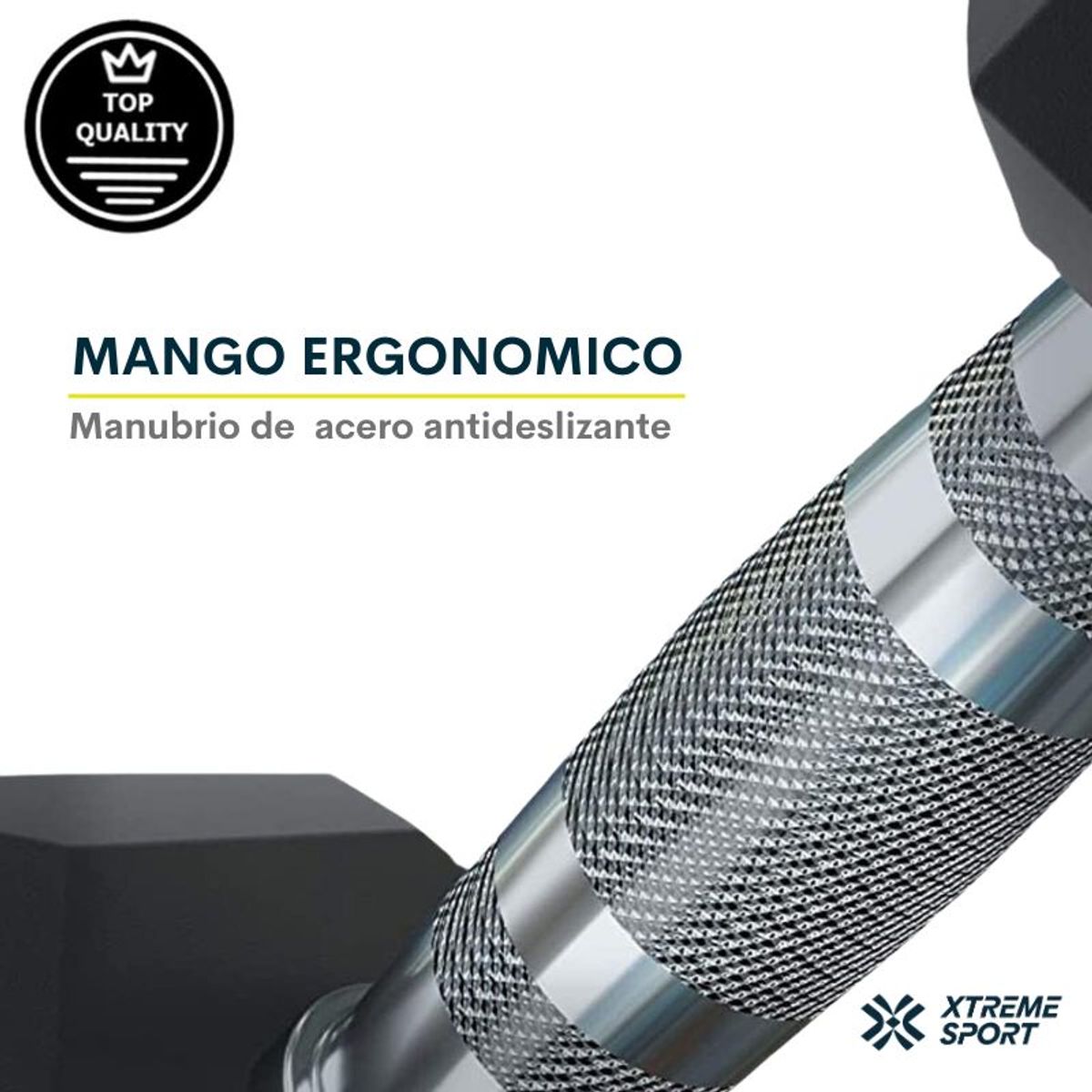 XTREME SPORT - Mancuernas Hexagonales  8kg  Pesas de Caucho x 2