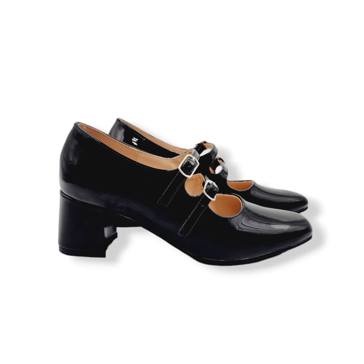 LB LIBBY CALZADOS Y ACCESORIOS - ZAPATOS MARY JANE NEGRO CHAROL