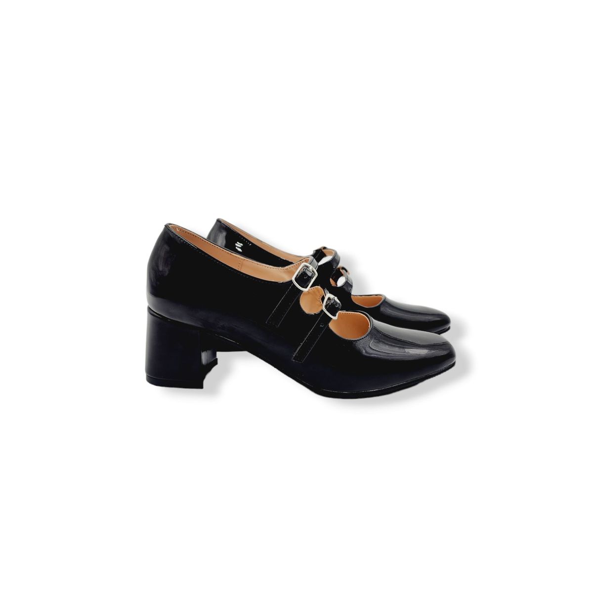 LB LIBBY CALZADOS Y ACCESORIOS - ZAPATOS MARY JANE NEGRO CHAROL