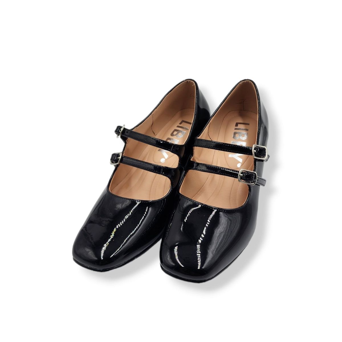 LB LIBBY CALZADOS Y ACCESORIOS - ZAPATOS MARY JANE NEGRO CHAROL