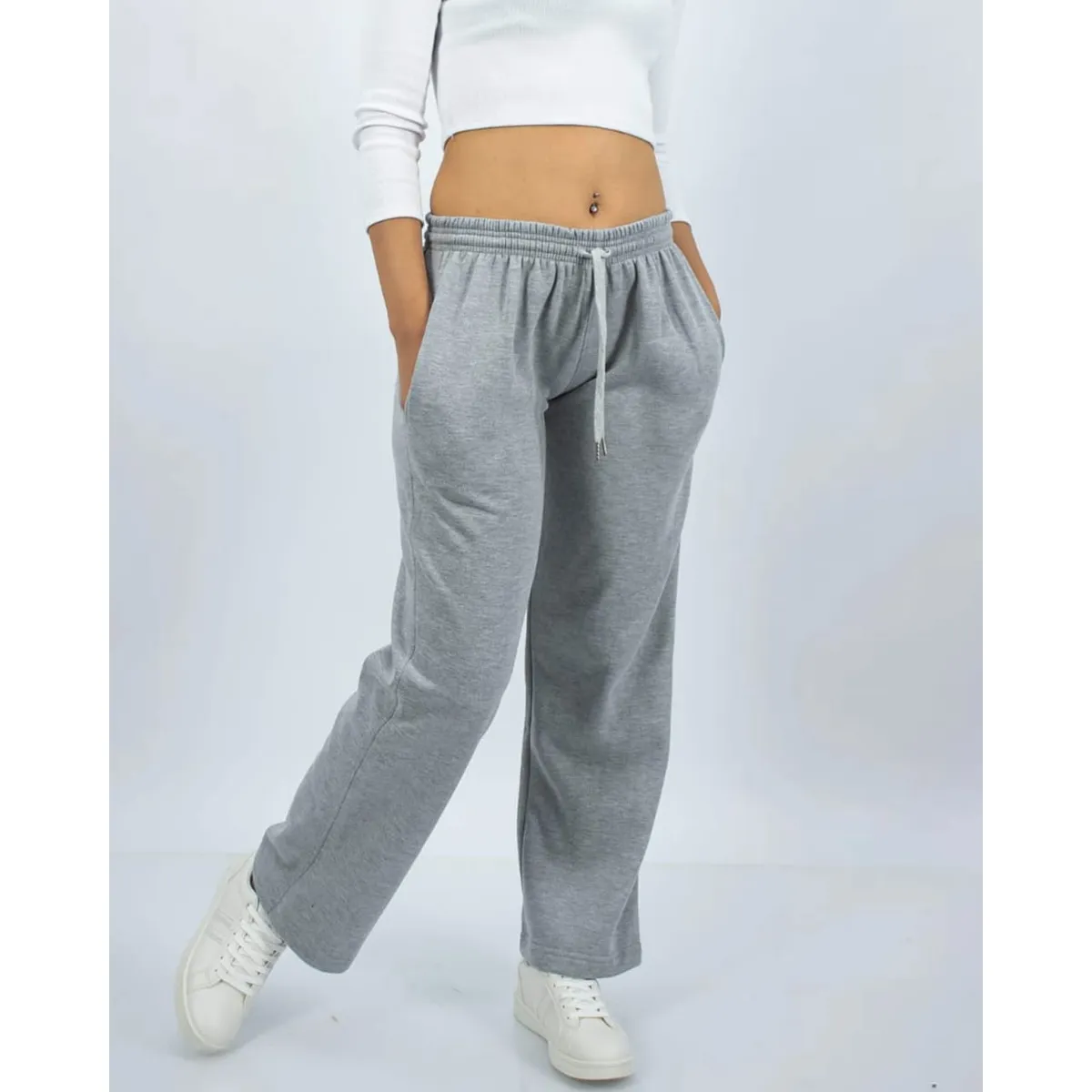 ENKI - Pantalón Palazzo Para Mujer Franela Comodidad y Estilo