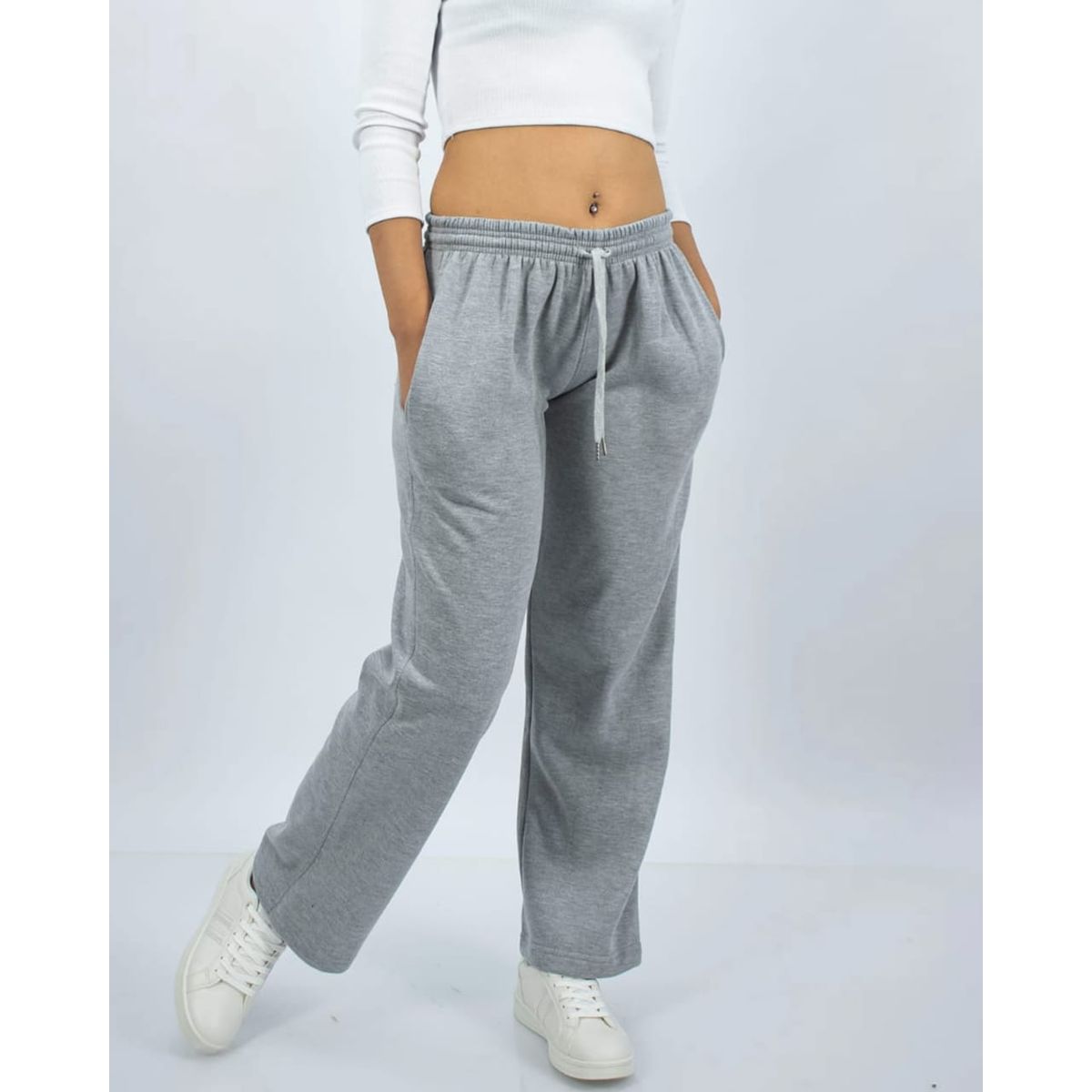 ENKI - Pantalón Palazzo Para Mujer Franela Comodidad y Estilo