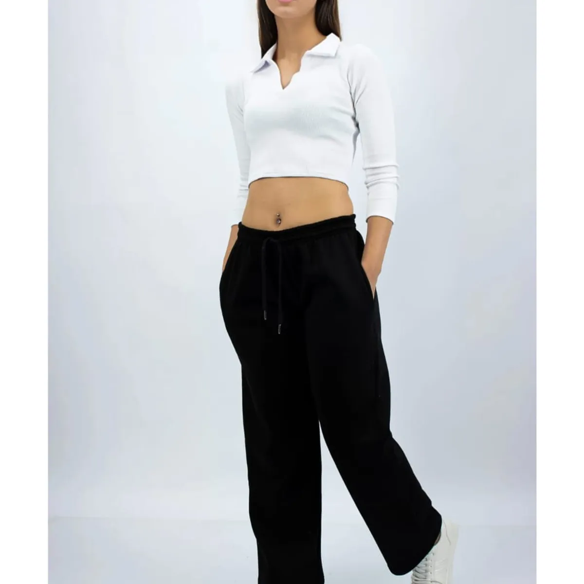 ENKI - Pantalón Palazzo Para Mujer Franela Comodidad y Estilo