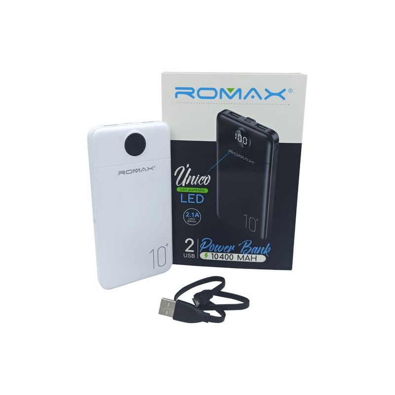 GENERICO - Power Bank Romax de 14.400 mAh con 2 Puertos USB