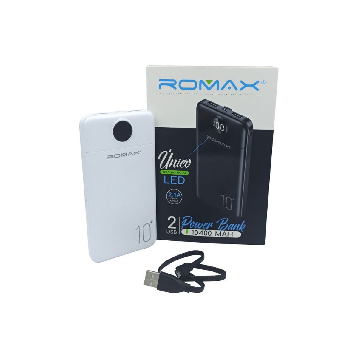 GENERICO - Power Bank Romax de 14.400 mAh con 2 Puertos USB