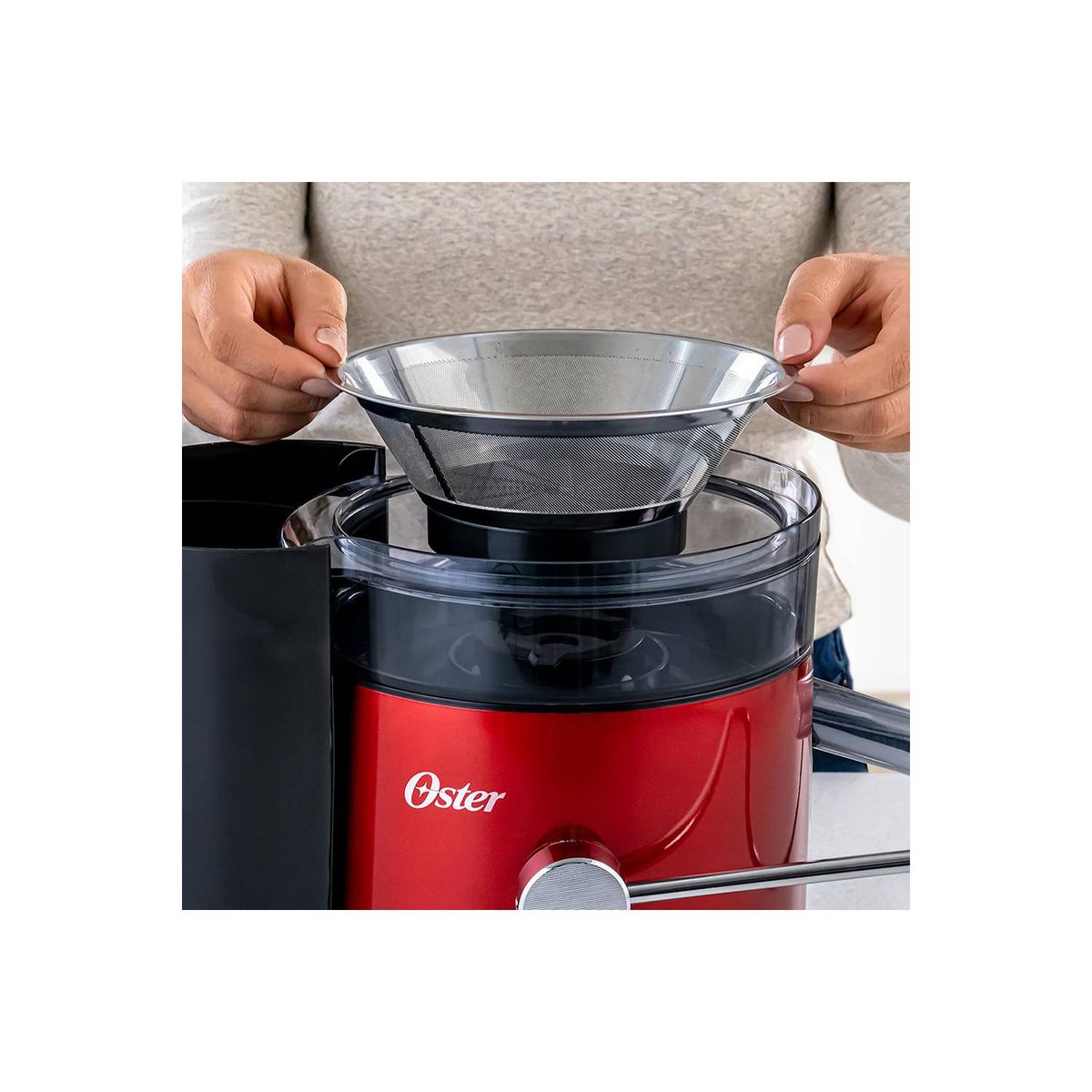 OSTER - Extractor de jugos 1.25 LT Oster FPSTJE320R Rojo