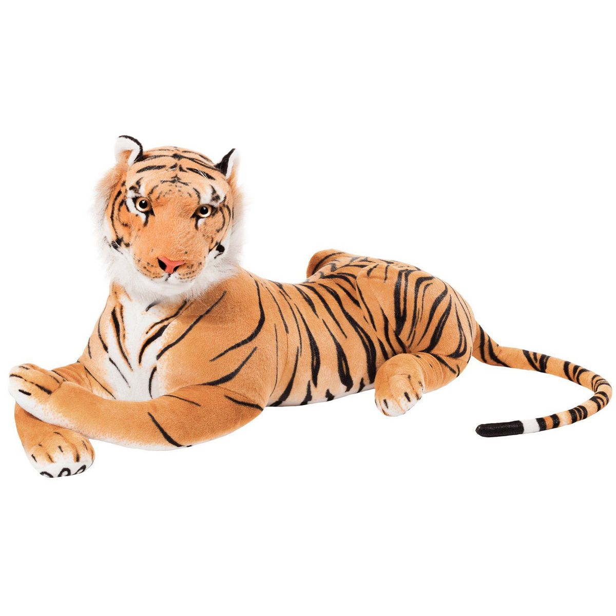 GENERICO - Peluche realista con forma de tigre acostado de 75cm