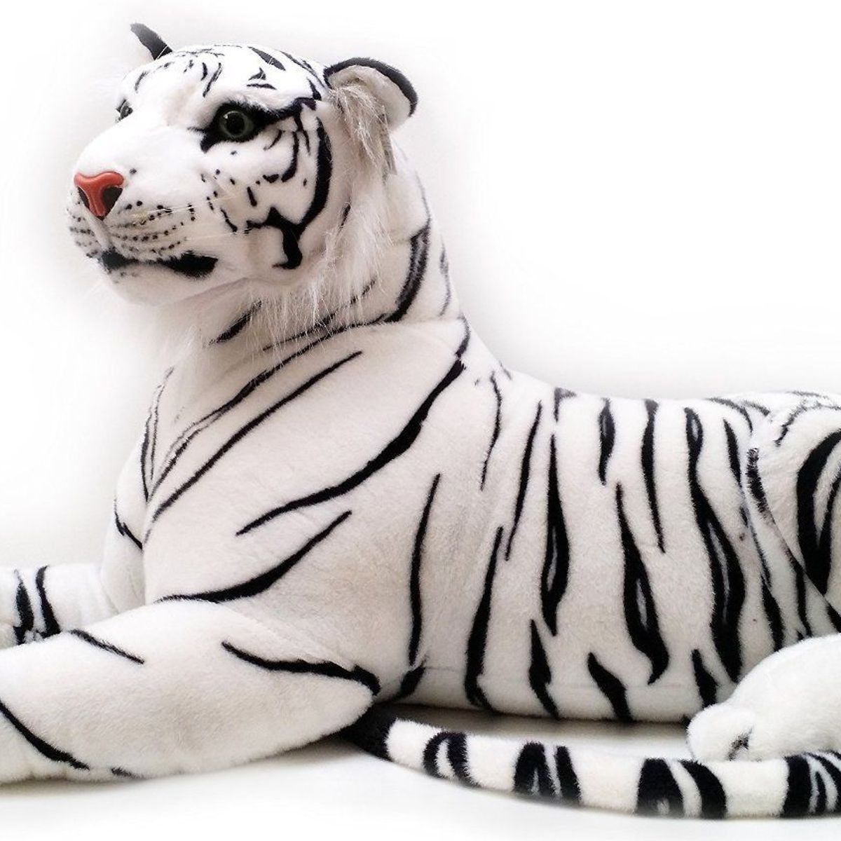 GENERICO - Peluche realista con forma de tigre acostado de 75 cm