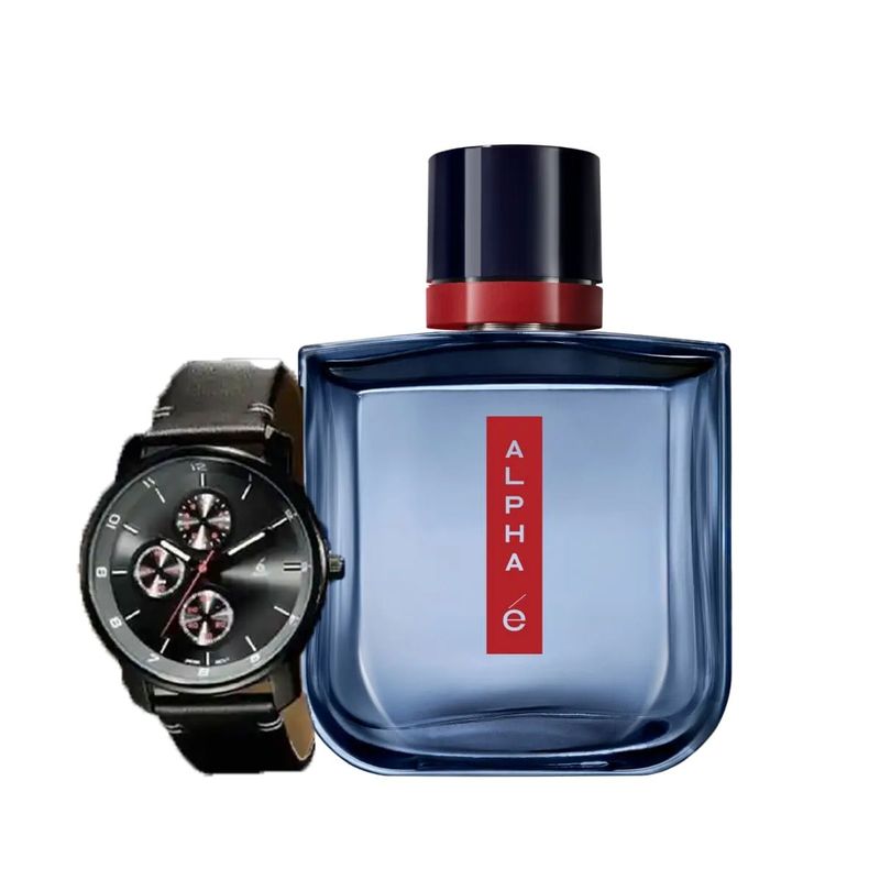 ESIKA - Alpha Perfume de Hombre con Reloj