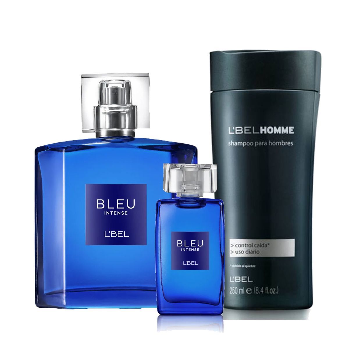 LBEL - Bleu Intense Perfume de Hombre con Mini y Shampoo Lbel