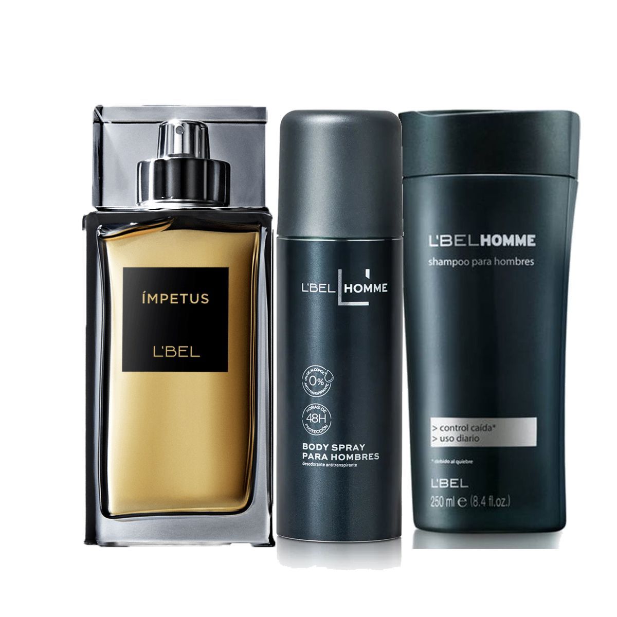 LBEL - Ímpetus Perfume de Hombre con Shampoo y Body Spray