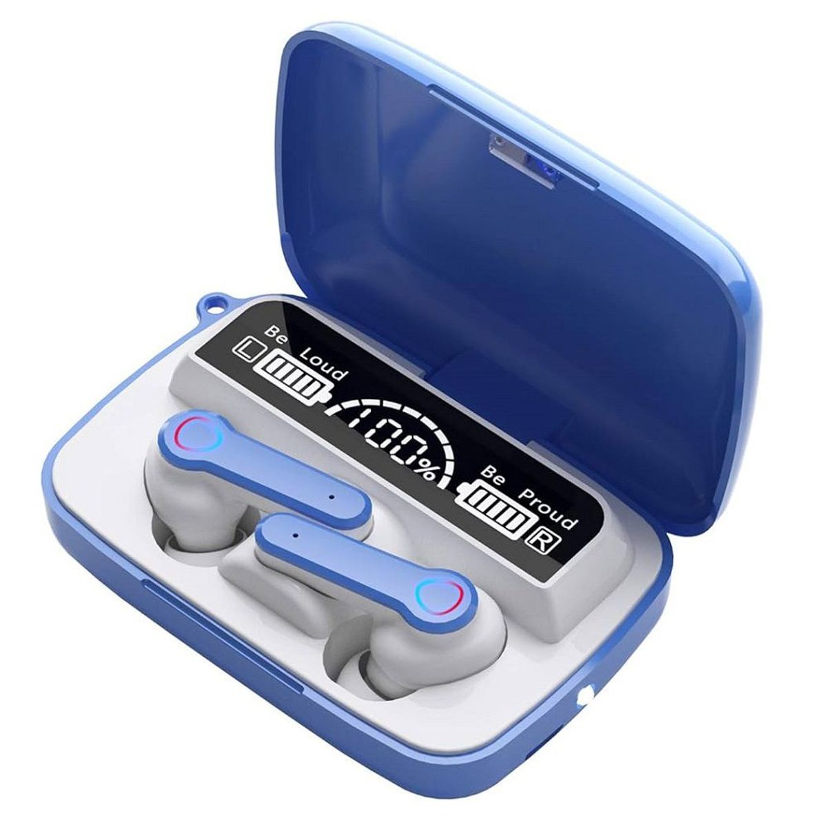 GENERICO - AUDIFONOS BLUETOOTH M19 CON ESPEJO - AZUL