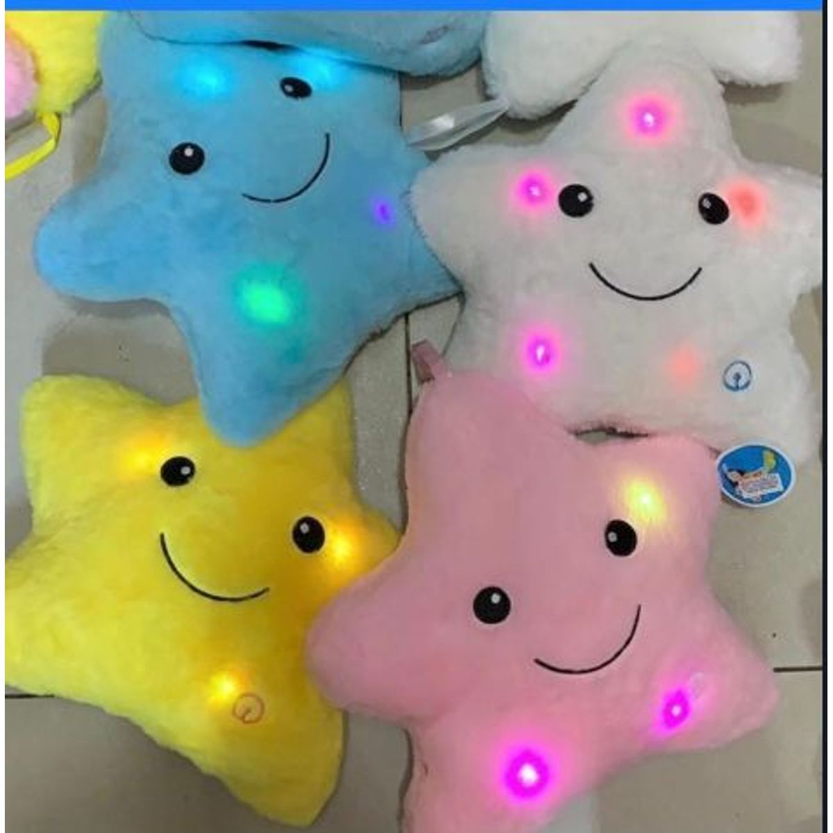 GENERICO - Almohadas de Felpa en Forma de Estrella Cojines 3und de 30cm