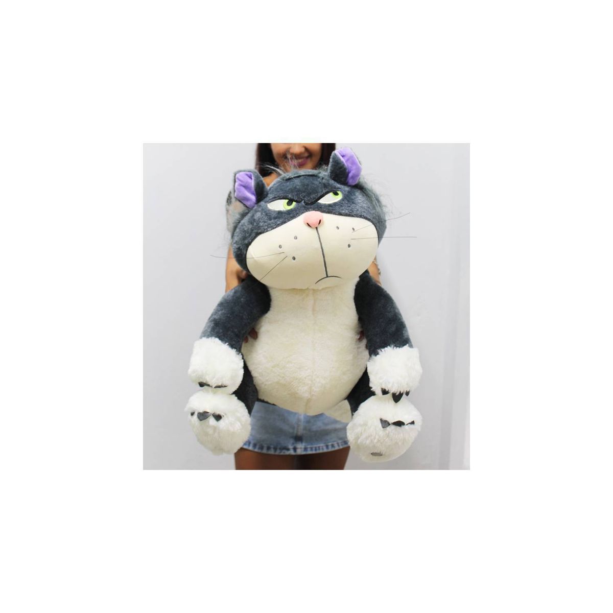 GENERICO - Peluche Gato Lucifer 60cm Gato Kawaii Enfadado Cenicienta