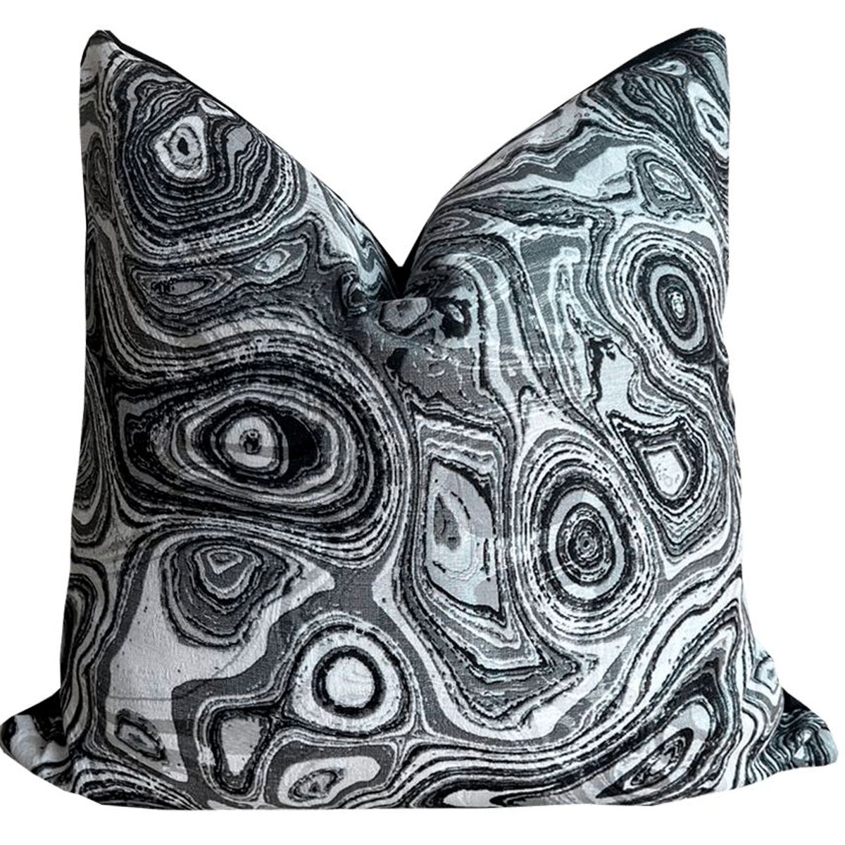 MAP DESIGN HOME - Funda De Cojin Marble Black Satin 45 x 45 cm