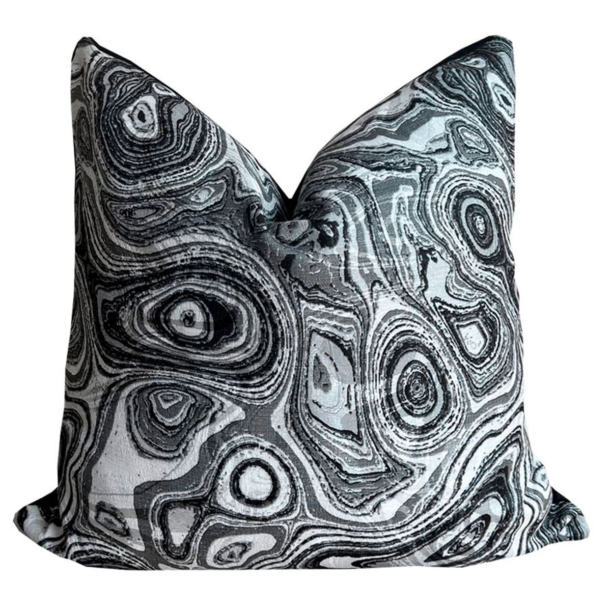 MAP DESIGN HOME - Funda De Cojin Marble Black Satin 45 x 45 cm