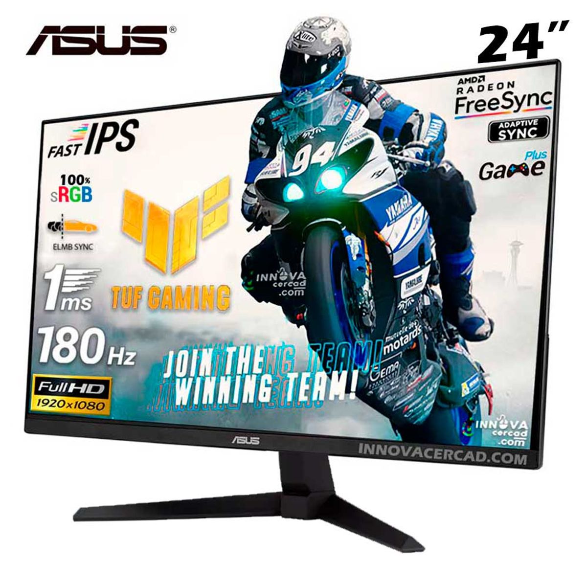 ASUS - Monitor ASUS TUF Gaming VG249Q3A 24 Full HD 180Hz 1ms Fast IPS