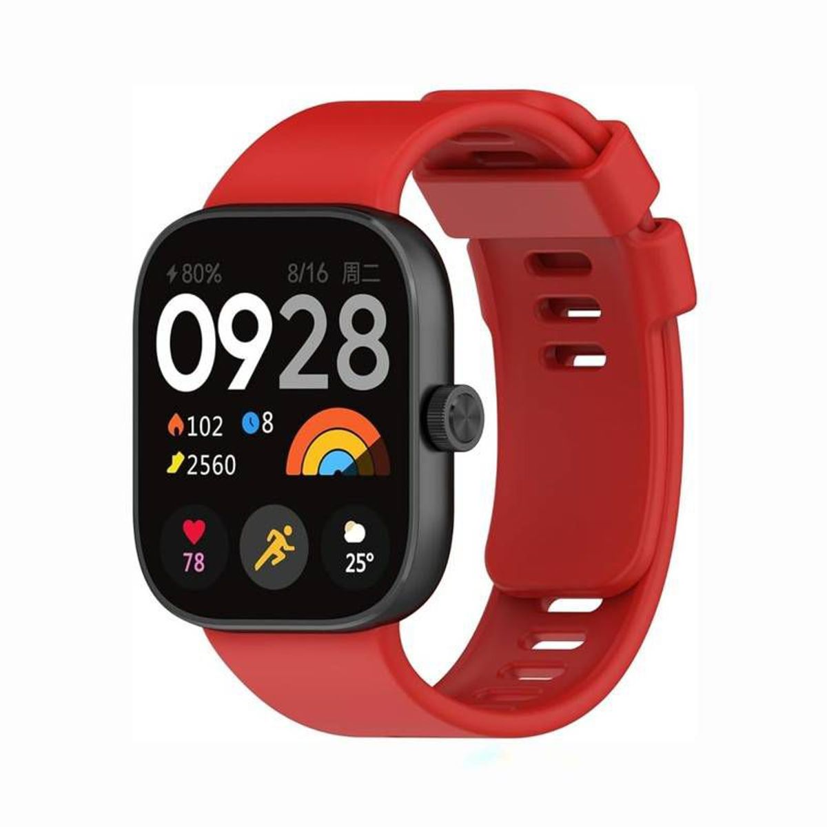 GENERICO - CORREA PARA REDMI WATCH 4 ROJO