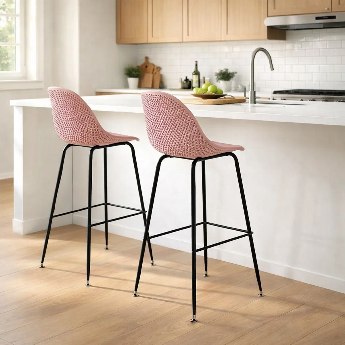 MOBELART - Banco para bar Yoku Rosado möbelArt