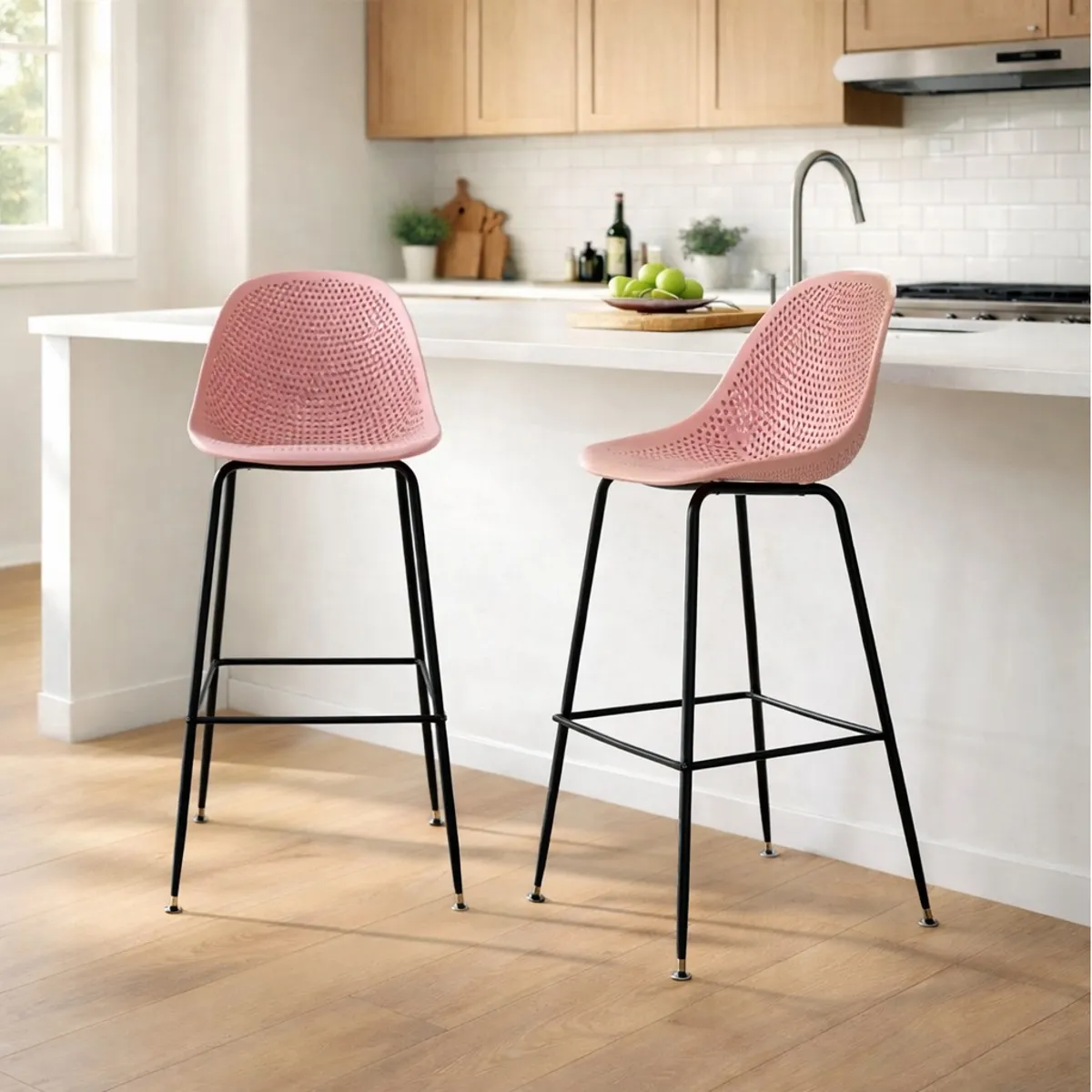 MOBELART - Banco para bar Yoku Rosado möbelArt