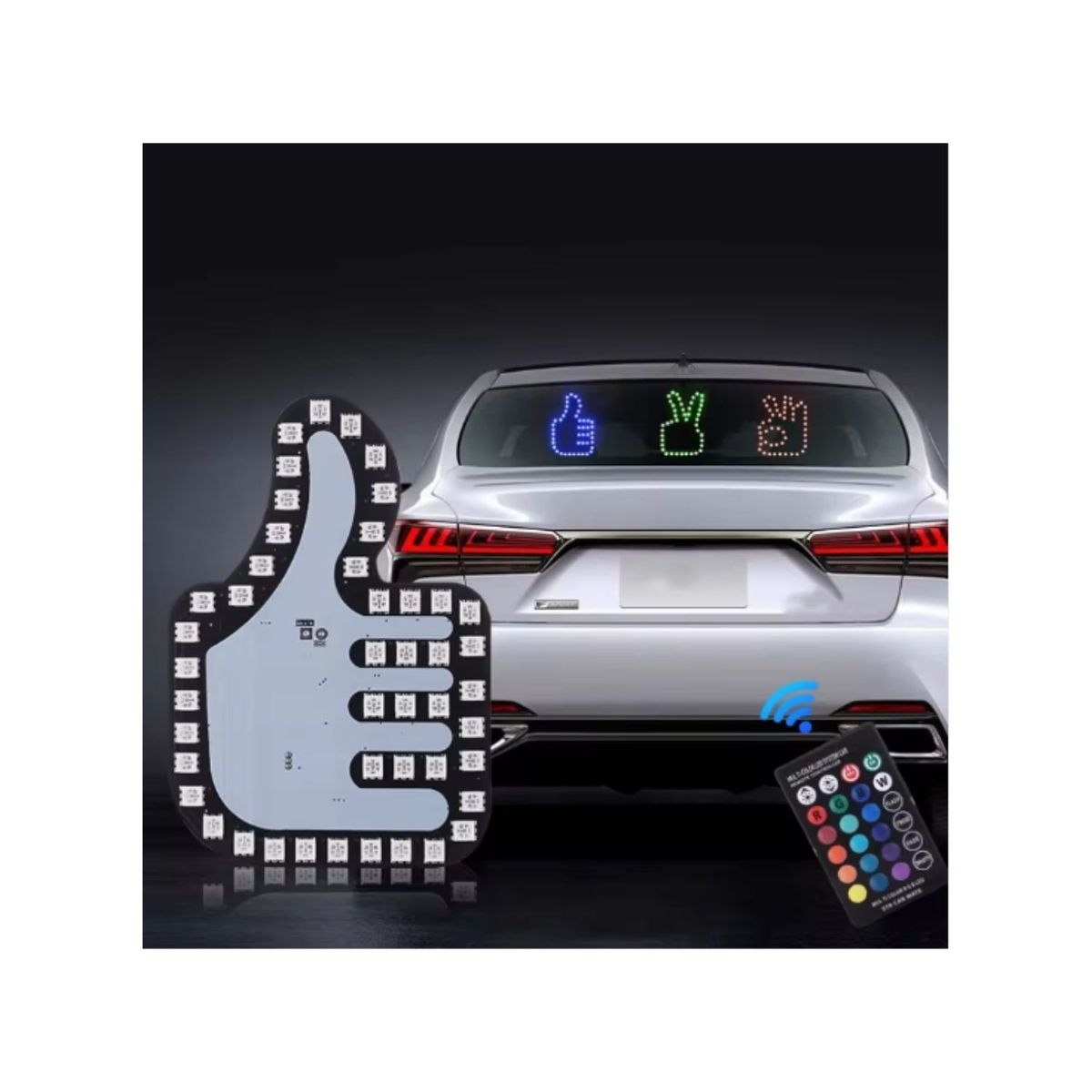 GENERICO - PACK DE 3 LETREROS LED - MANO LUMINOZA