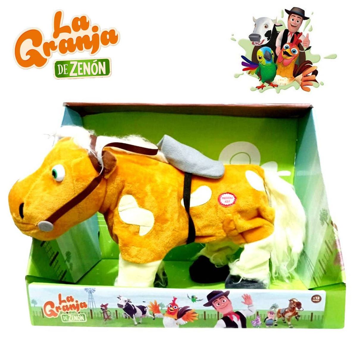 LA GRANJA DE ZENON - CABALLO PERCHERÓN PELUCHE MUSICAL DE LA GRANJA DE ZENÓN