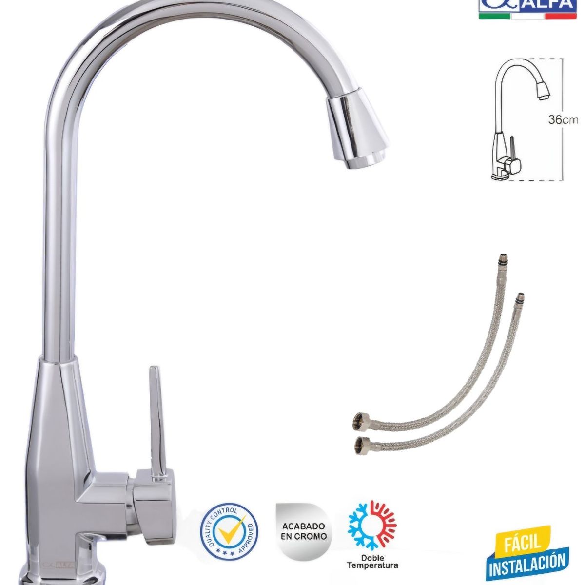 ALFA - Llave para Cocina al Mueble Monocomando Mezcladora ALFA