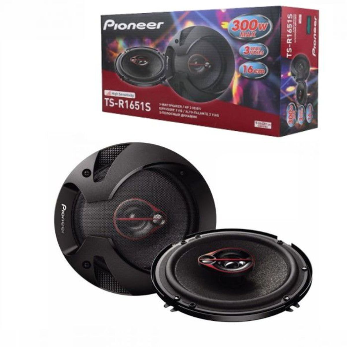 PIONEER - Parlantes Pioneer TS-R1651S Original 300 Watts 6.5 Pulgadas 3 Vías