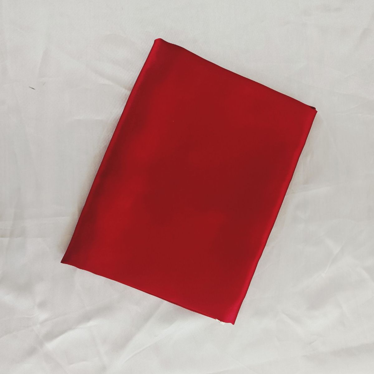 GENERICO - Funda de Almohada de Satín Antifrizz 50x70 cm - Rojo
