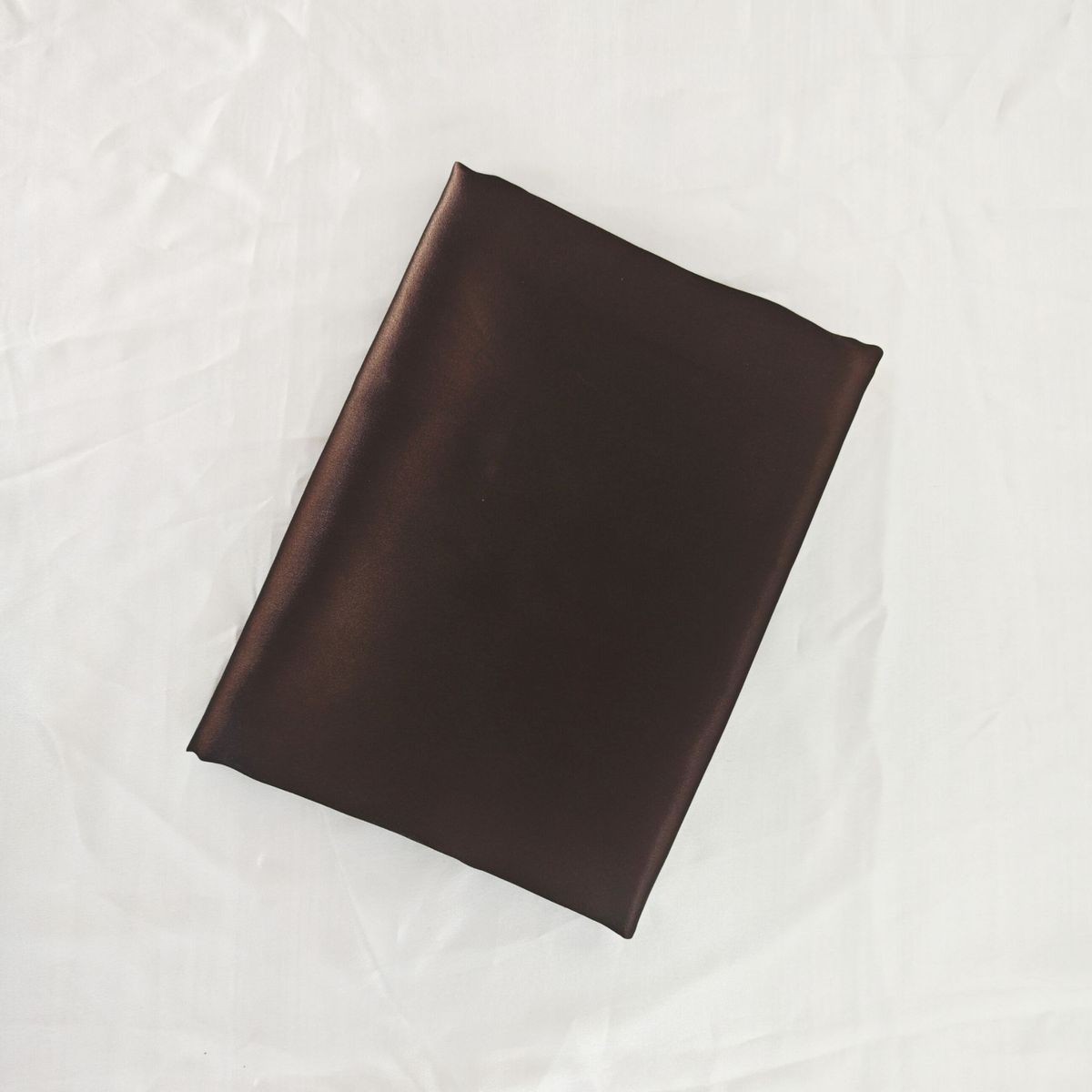 GENERICO - Funda de Almohada de Satín Antifrizz 50x70 cm - Marrón