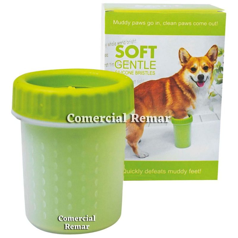 GENERICO - Limpiador de Patas para Perros y Mascotas Talla M Verde